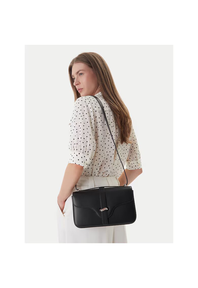 Emporio Armani Дамска чанта - естествена кожа - черна - One Size INTL