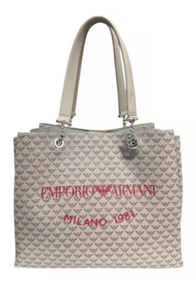 Emporio Armani Дамска чанта модел TSANTA CHEIROS LOGO MPEZ - 100% полиестер - 30x26x12см - Един размер