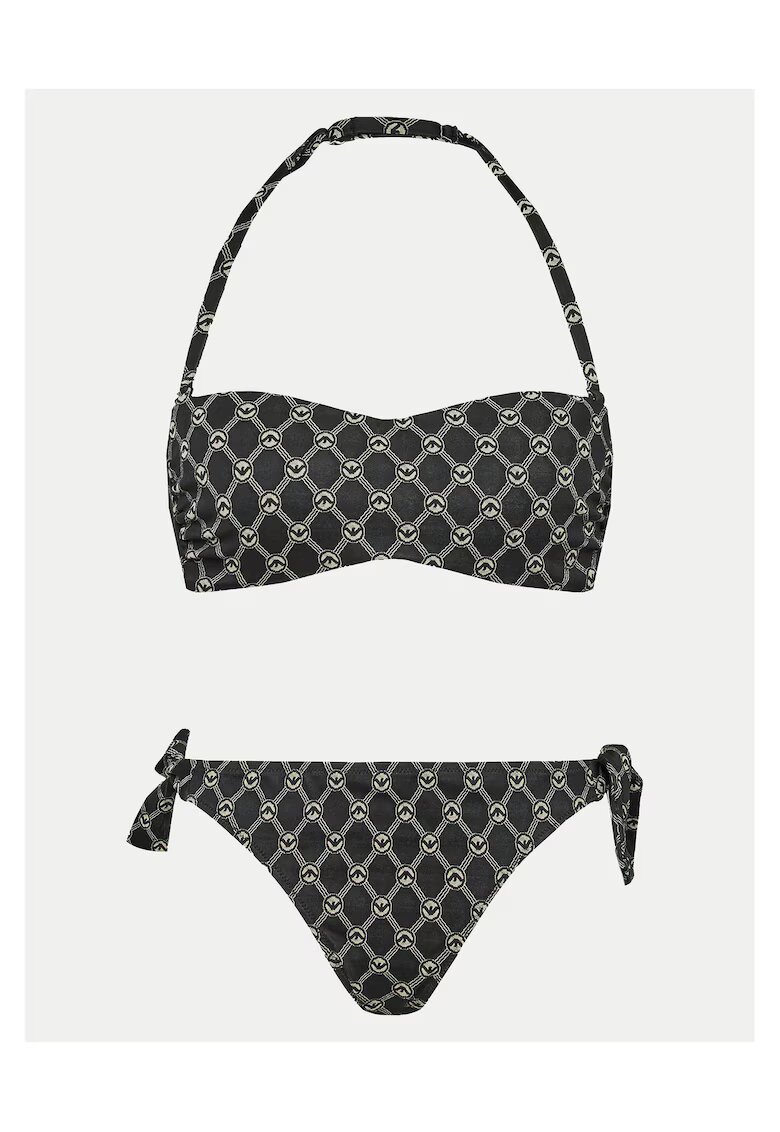 Emporio Armani Дамски бански черен/сив