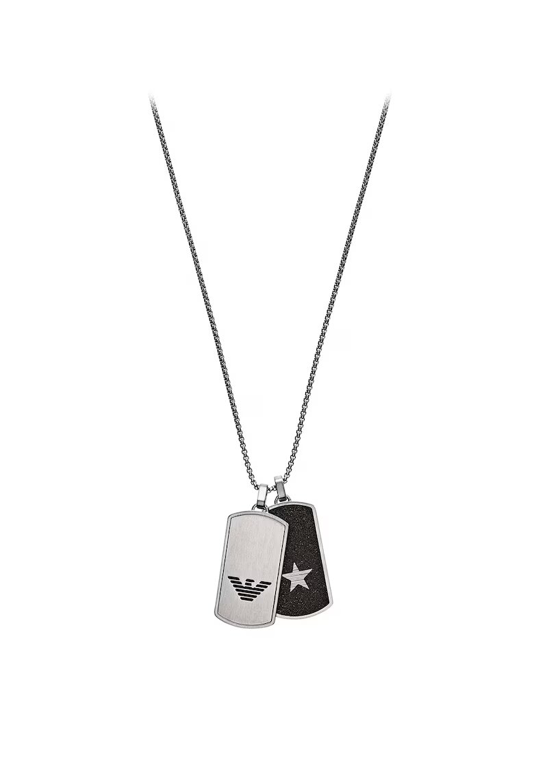 Emporio Armani Иноксово колие с плочка за името