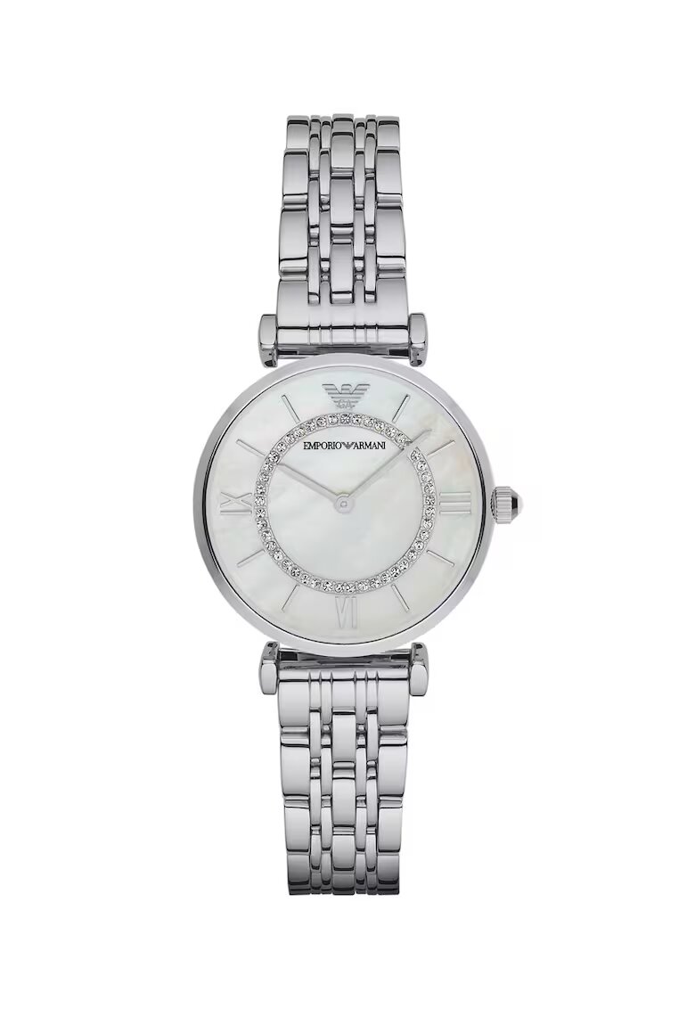 Emporio Armani Кварцов часовник Gianni - Сребрист