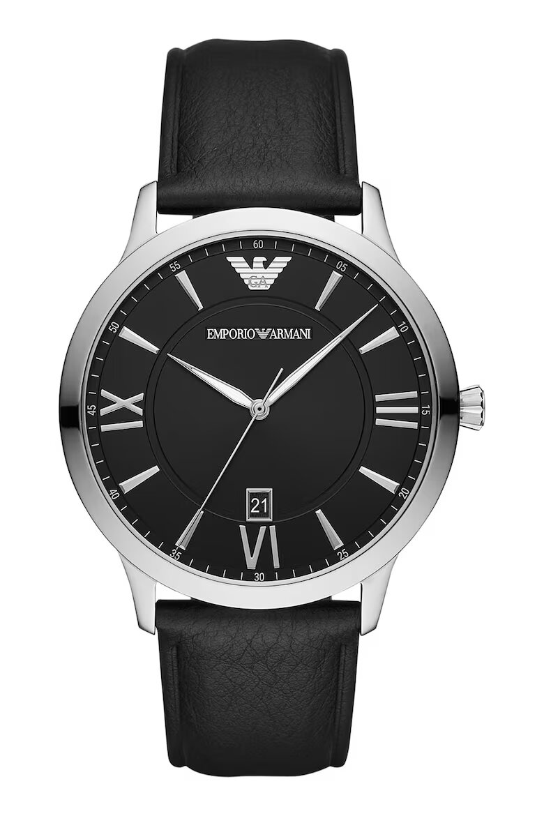 Emporio Armani Кварцов часовник с кожена каишка