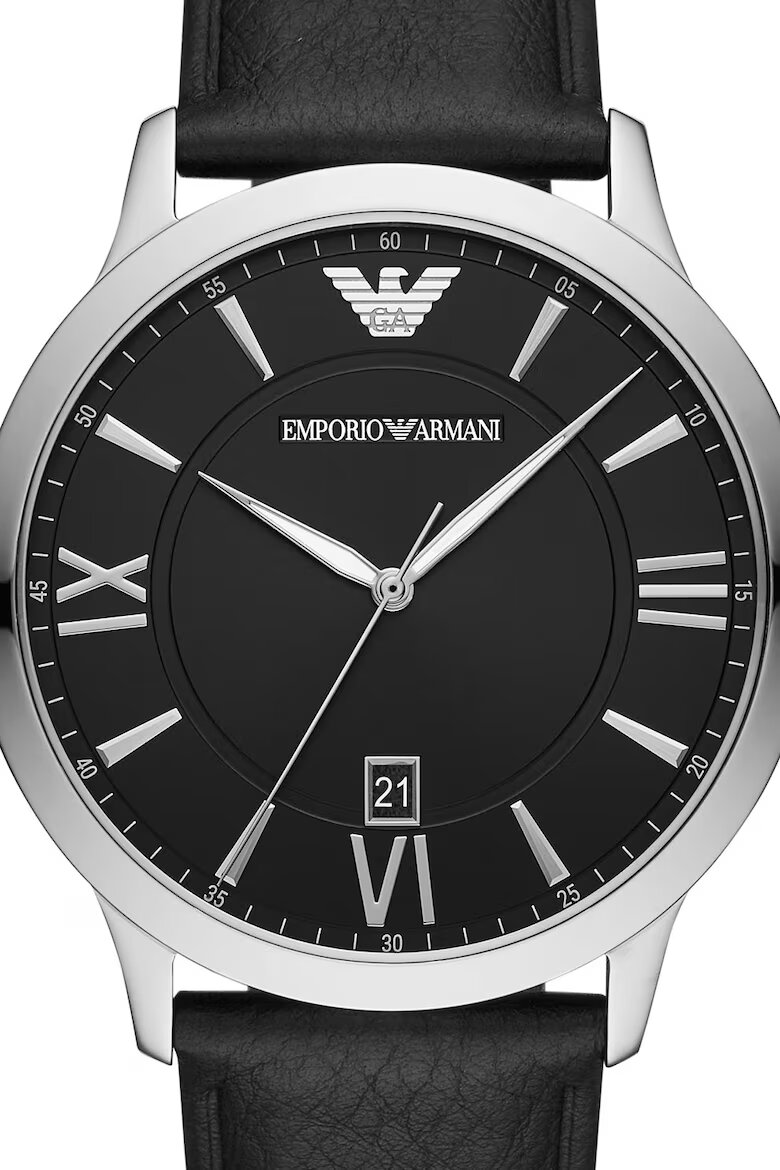 Emporio Armani Кварцов часовник с кожена каишка