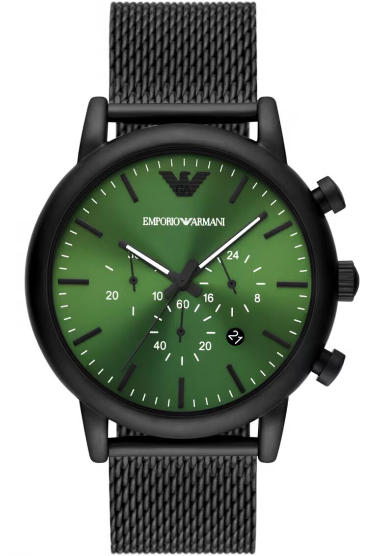Emporio Armani Мъжки часовник - Armani - Инокс - 46 мм - Черен