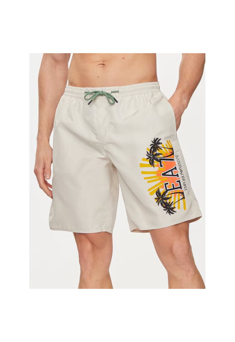 Emporio Armani Мъжки спортни къси панталони - 537494 - Сиви - Полиестер