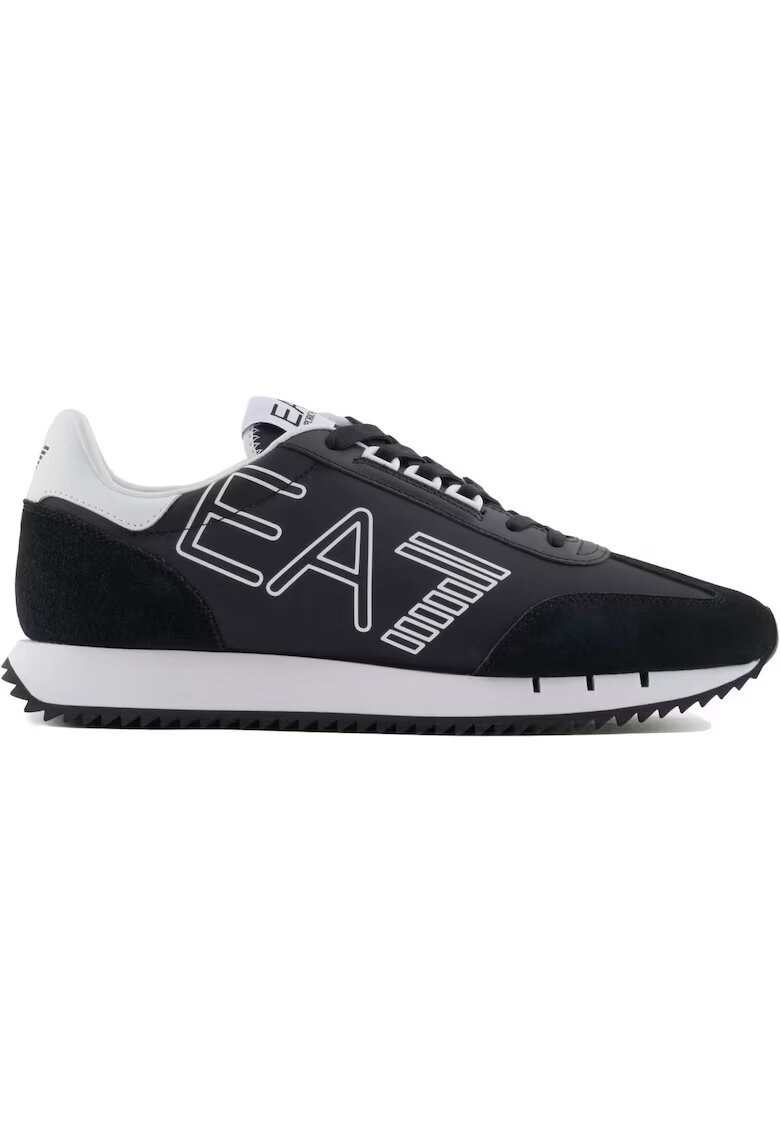 Emporio Armani Мъжки спортни обувки EA7 - Винтидж - Черен/Бял - 40634 - Бял/Черен