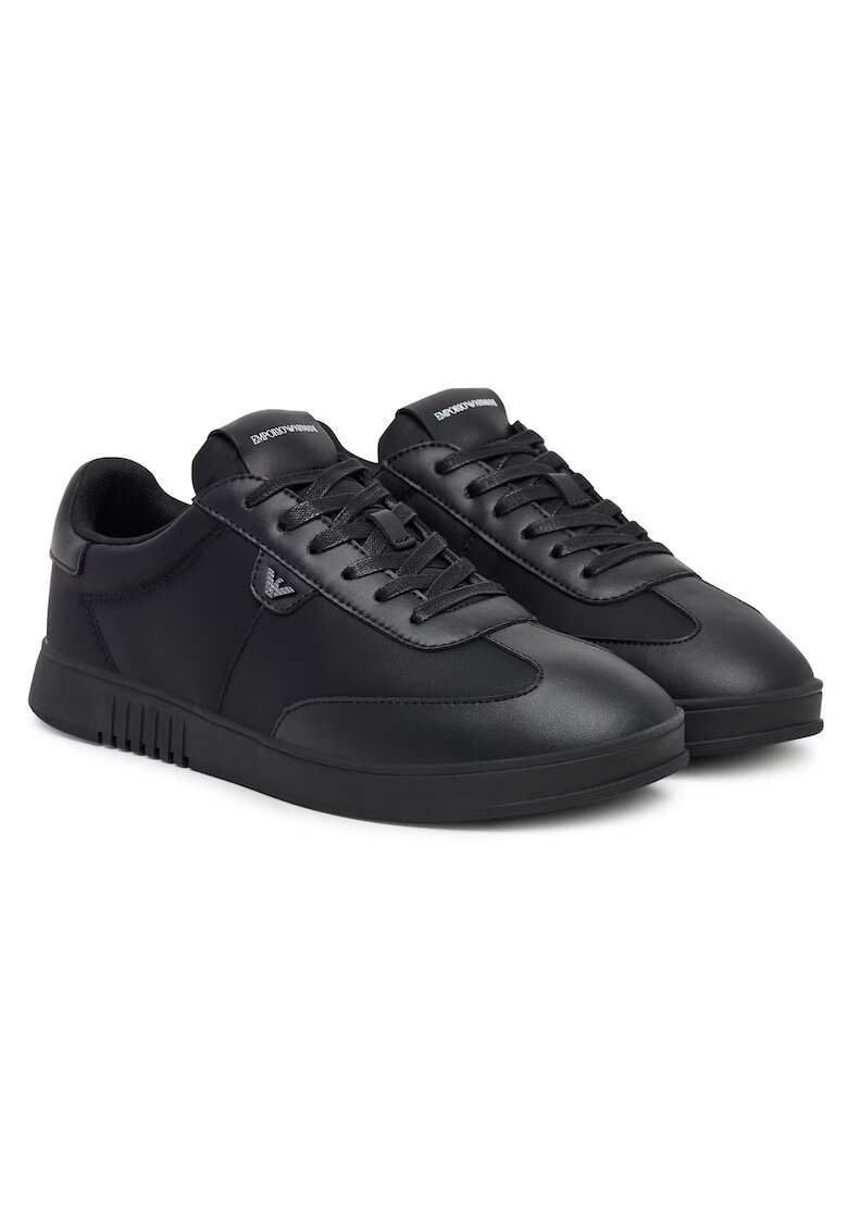 Emporio Armani Мъжки спортни обувки - маратонки - черни - текстил