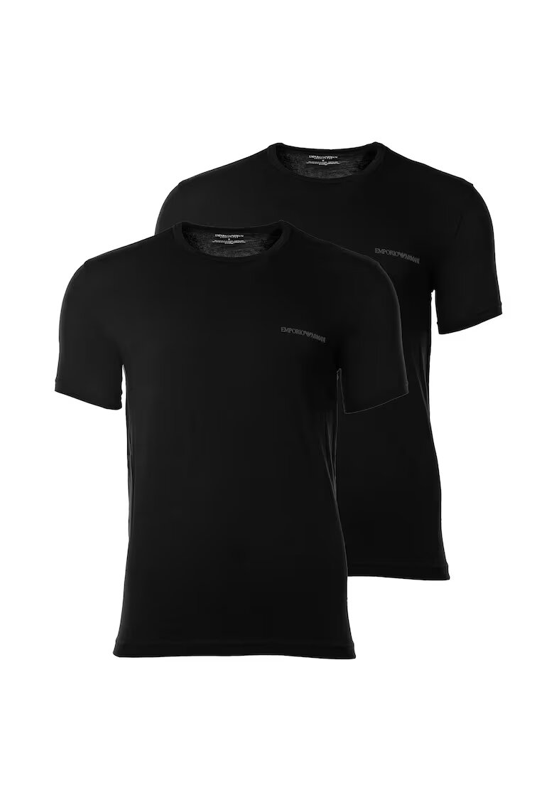 Emporio Armani Памучна тениска с лого - 2 броя