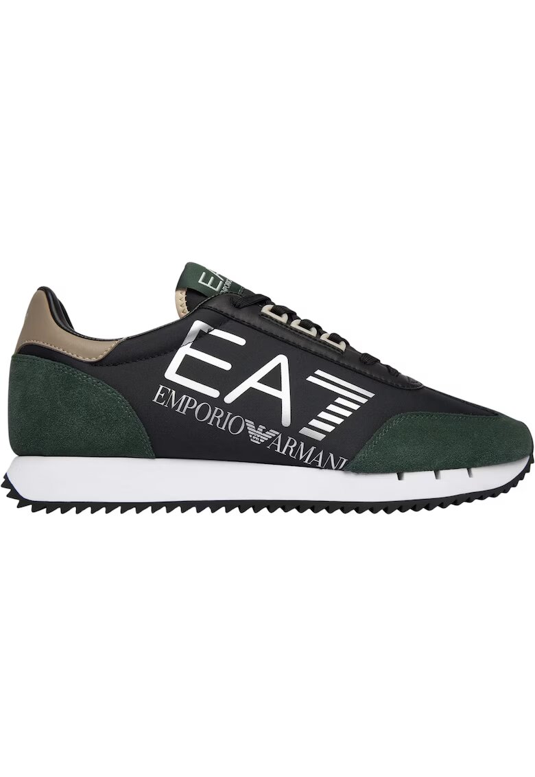 Emporio Armani Спортни обувки EA7 Black&White Vintage NY Черен/Зелен - Зелен/Черен