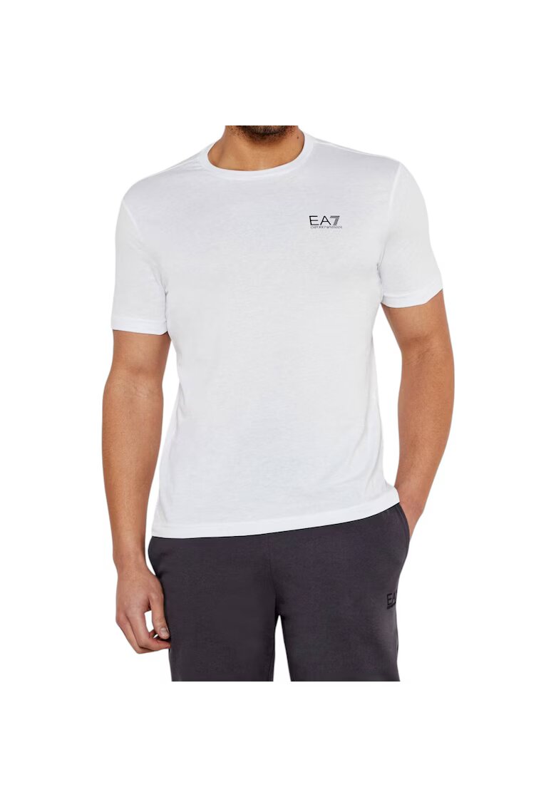 Emporio Armani Тениска EA7 Train Logo Series 40714 - Бял/Сив