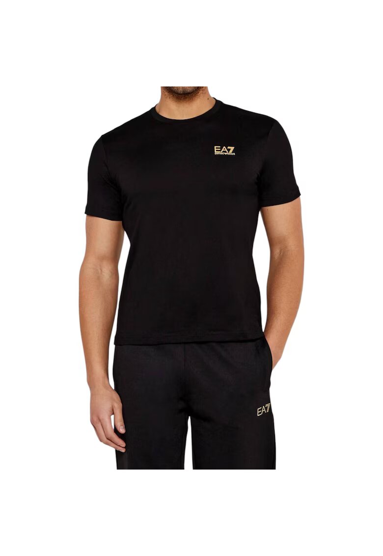 Emporio Armani Тениска EA7 Train Logo Series 40725 - Златист/Черен