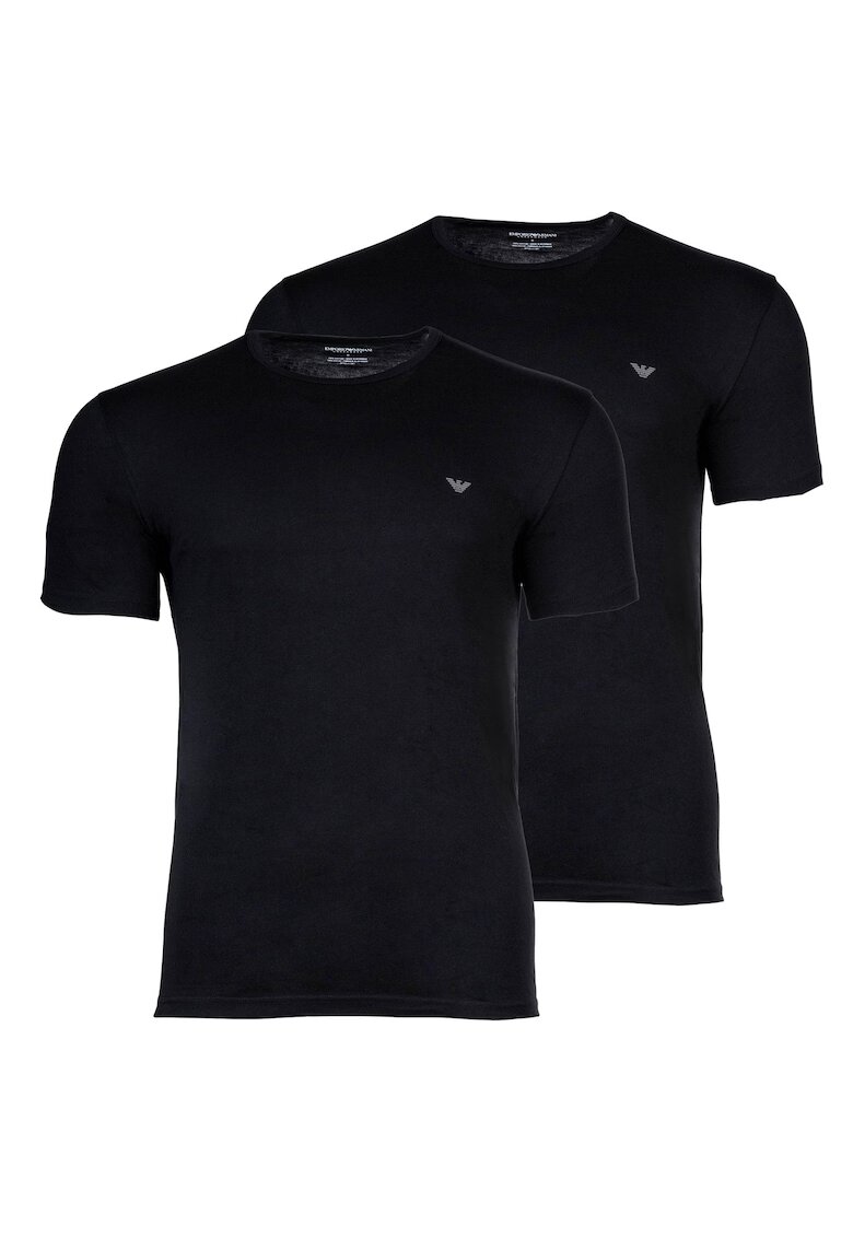Emporio Armani Тениска с овално деколте - 2 чифта - Бежов/Син