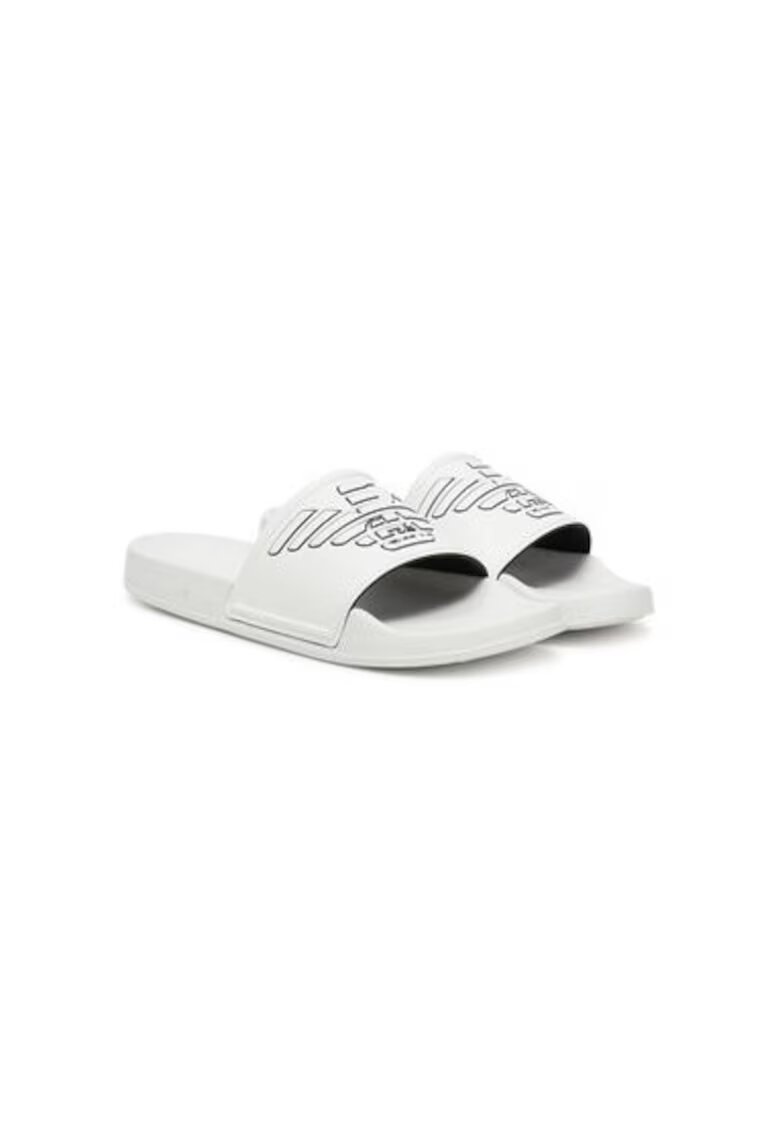 Emporio Armani Унисекс джапанки XVPS11 XR273 - синтетика - бяло