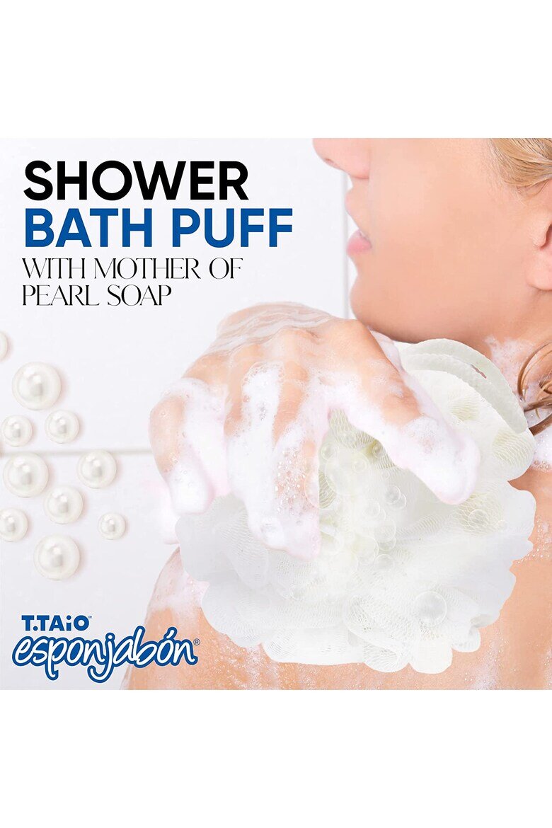 Esponjabon Гъба за душ 2 в 1 Ексфолираща мрежа Сапун Mother of Pearl С озаряващ ефект
