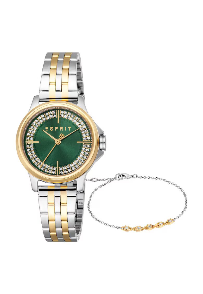 Esprit Дамски часовник модел ES1L432M0095 - корпус от стомана 30 мм - златна стоманена каишка - водоустойчивост 5 ATM