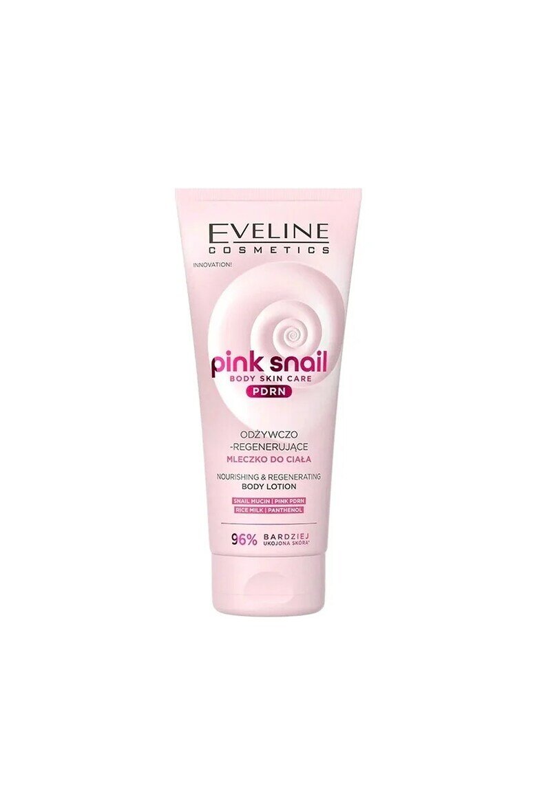 Eveline Cosmetics Pink Snail PDRN – Подхранващ лосион за тяло 200 мл и Хидратиращ и стягащ балсам за тяло 200 мл