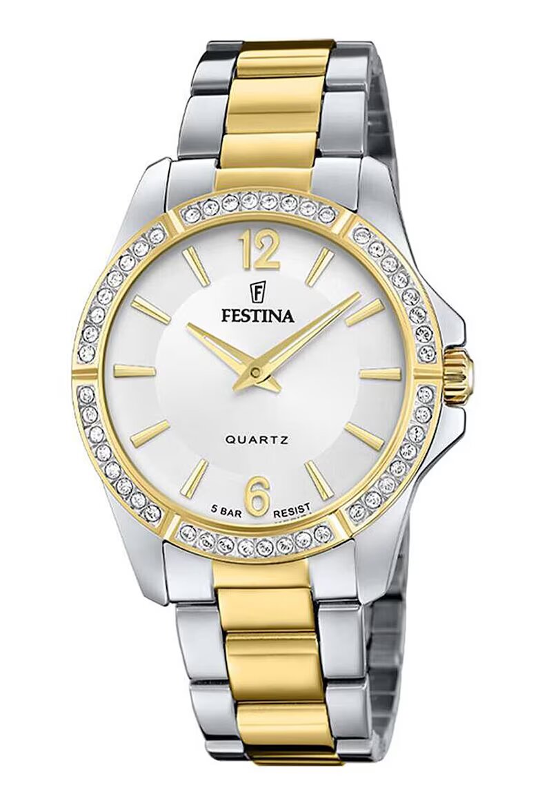 Festina Аналогов часовник с жлеб с циркони