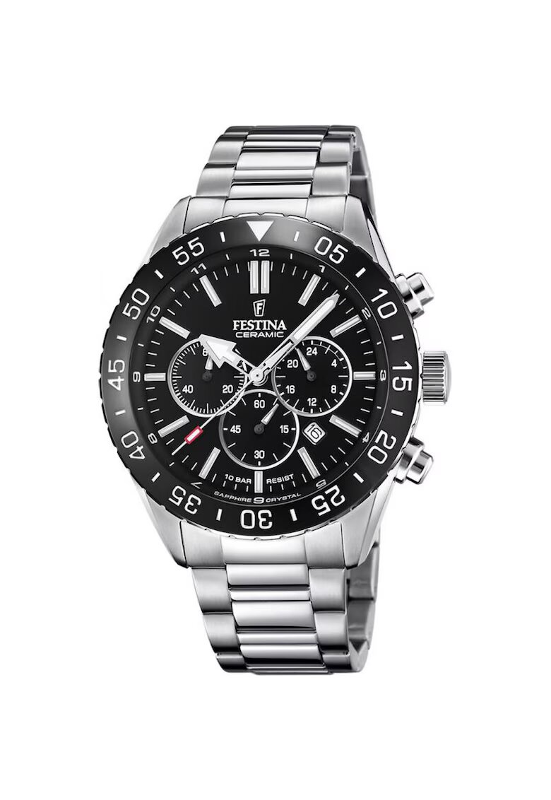 Festina Часовник Керамичен Хронограф 20575/3 - Стомана - Сребрист
