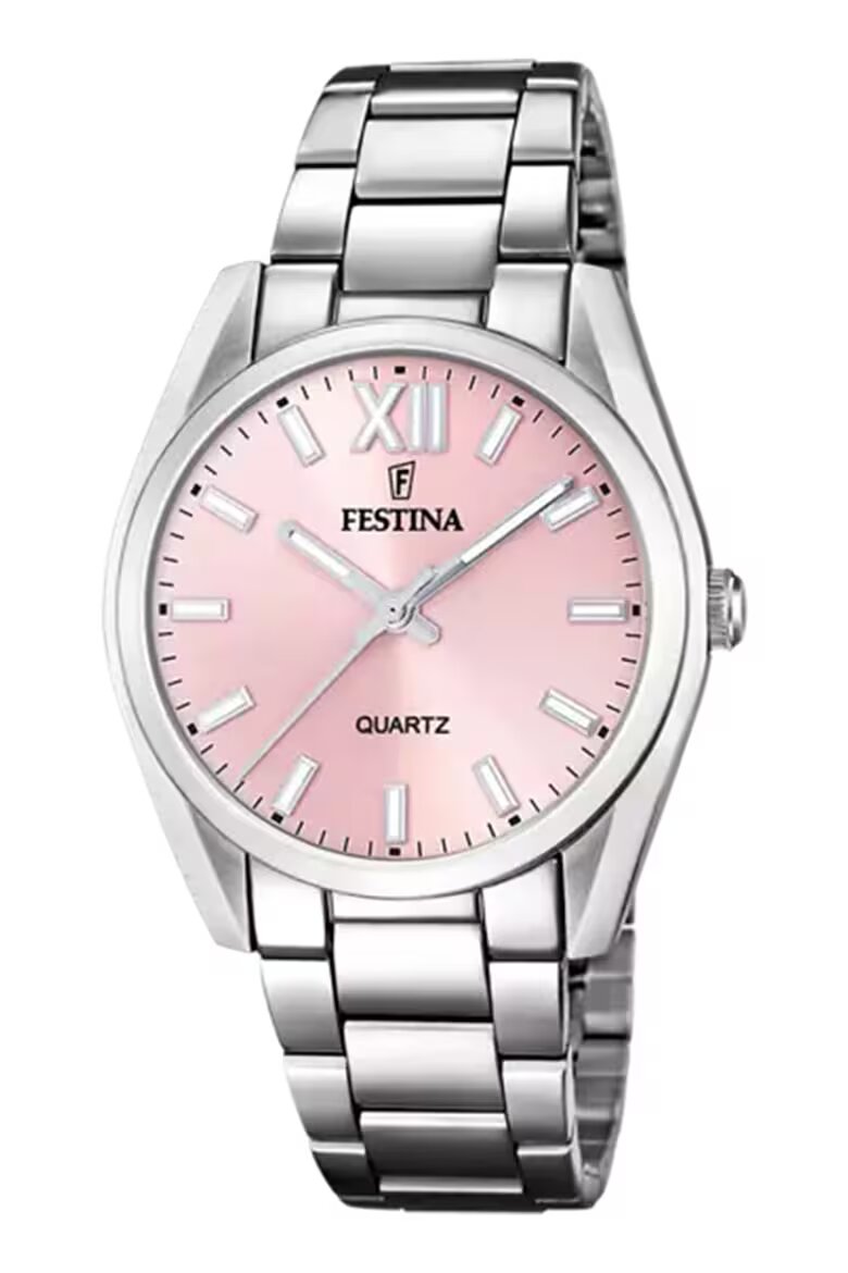 Festina Часовник от неръждаема стомана с три стрелки Сребрист