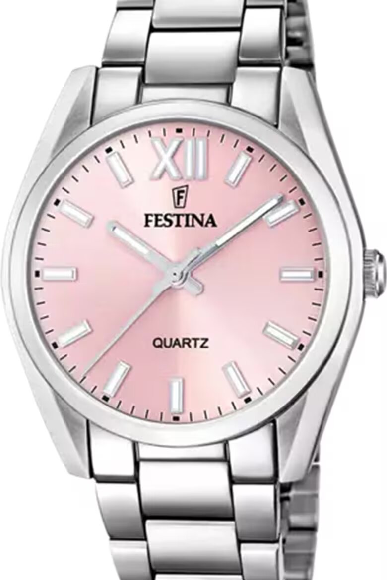 Festina Часовник от неръждаема стомана с три стрелки Сребрист