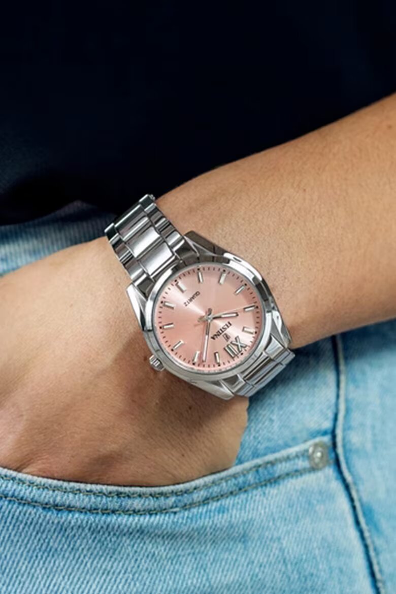 Festina Часовник от неръждаема стомана с три стрелки Сребрист