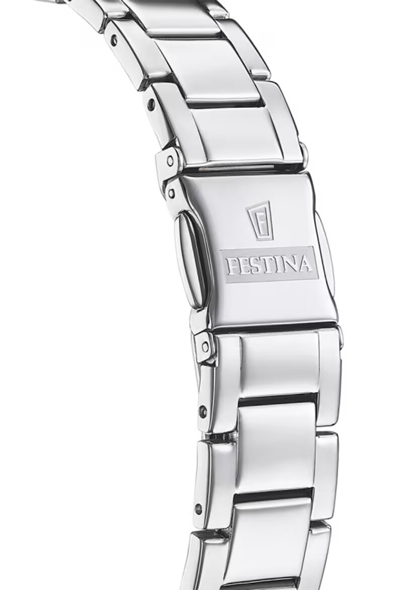Festina Часовник от неръждаема стомана с циркони на циферблата Сребрист Сребро