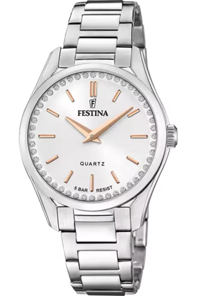 Festina Кварцов часовник от неръждаема стомана Сребрист