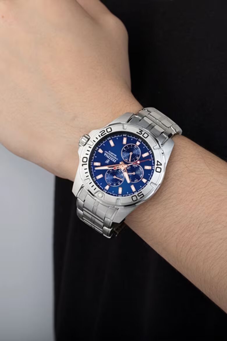 Festina Многофункционален часовник от неръждаема стомана Сребрист