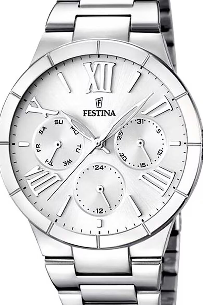 Festina Мултифункционален часовник от неръждаема стомана Сребрист