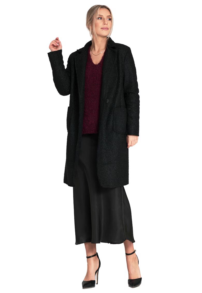 Figl Дамско палто M1113 - Полиестер - Черно - Един размер