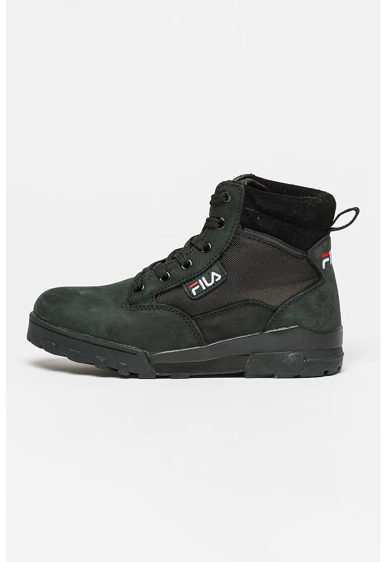 Fila Боти Grunge II с кожа и текстил - Избеляло черно