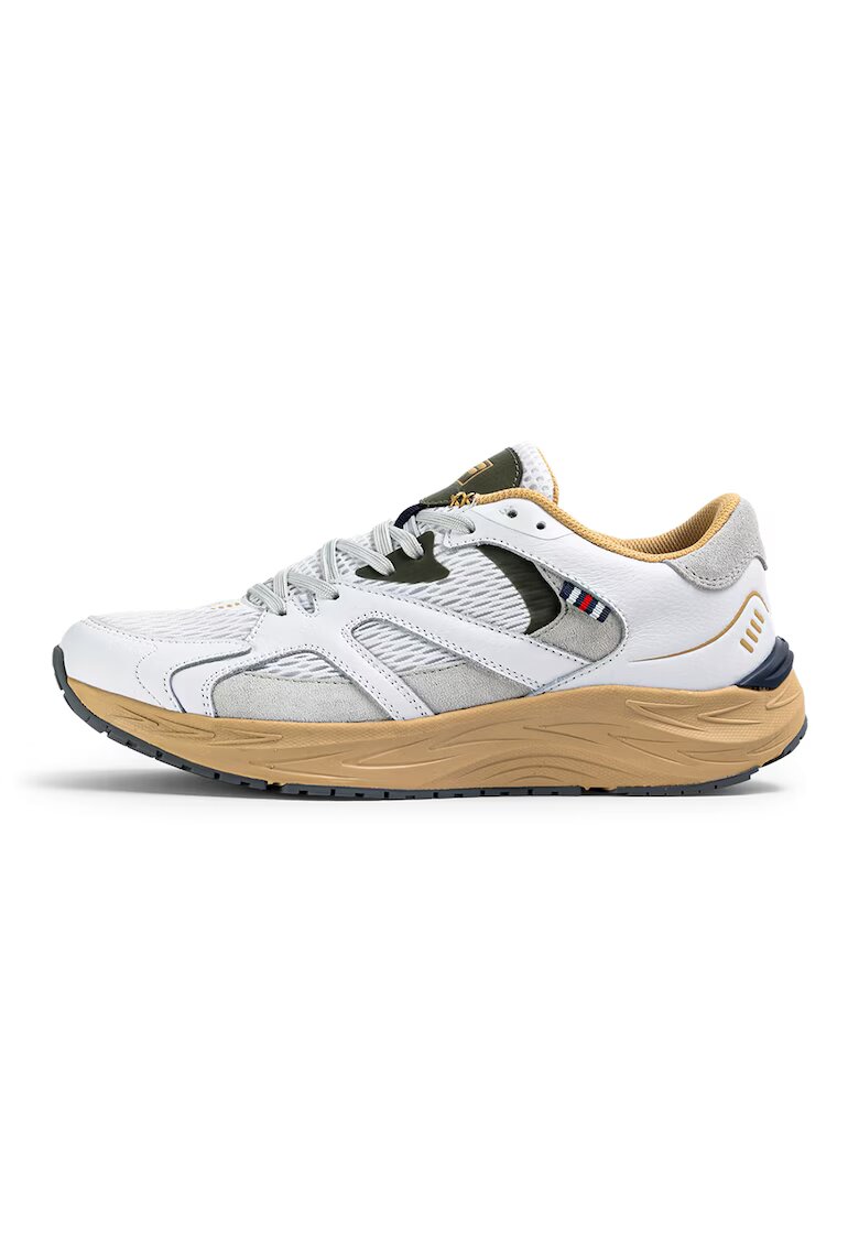 Fila Кожени маратонки Neon с текстил - Бял/Оранжев/Тъмно каки