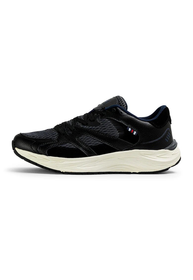 Fila Кожени маратонки Neon с текстил - Избеляло черно/Въглен сиво/Тъмносин