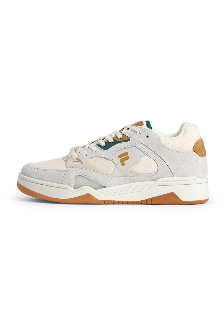 Fila Кожени спортни обувки с лого - Тъмнокафяв/Светло сив/Крем