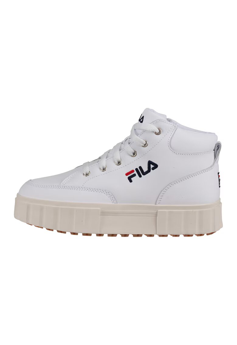 Fila Кожени спортни обувки Sandblast с равна платформа - Бял