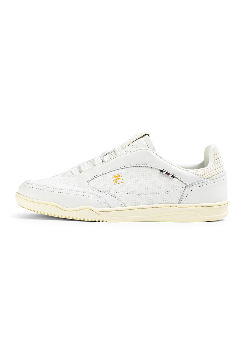 Fila Кожени спортни обувки Slantshot - Бял/Жълт