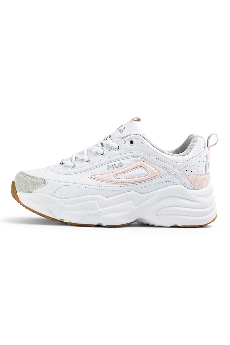 Fila Полускосени спортни обувки от еко кожа Бял/Бледо розово