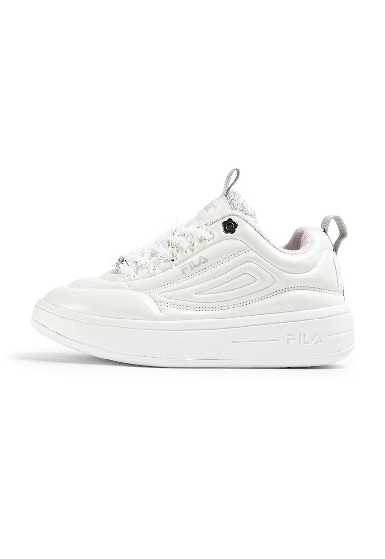 Fila Скосени спортни обувки Superbubble от еко кожа - Бял