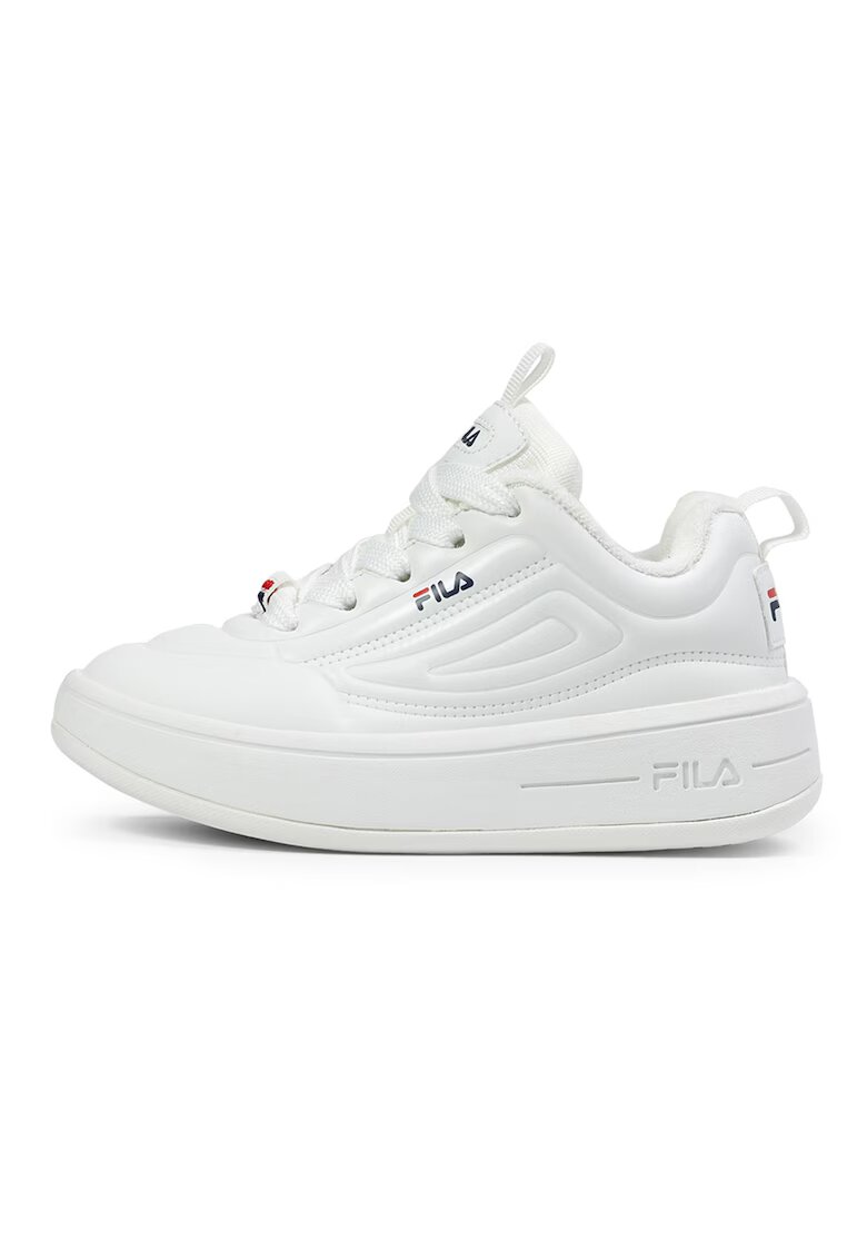 Fila Скосени спортни обувки Superbubble от еко кожа - Бял
