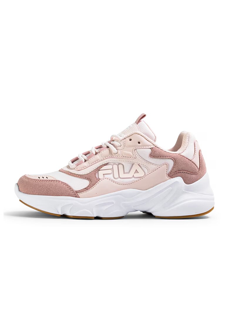 Fila Спортни обувки Collene от еко кожа и текстил с лого - Лилав/Мръснобял