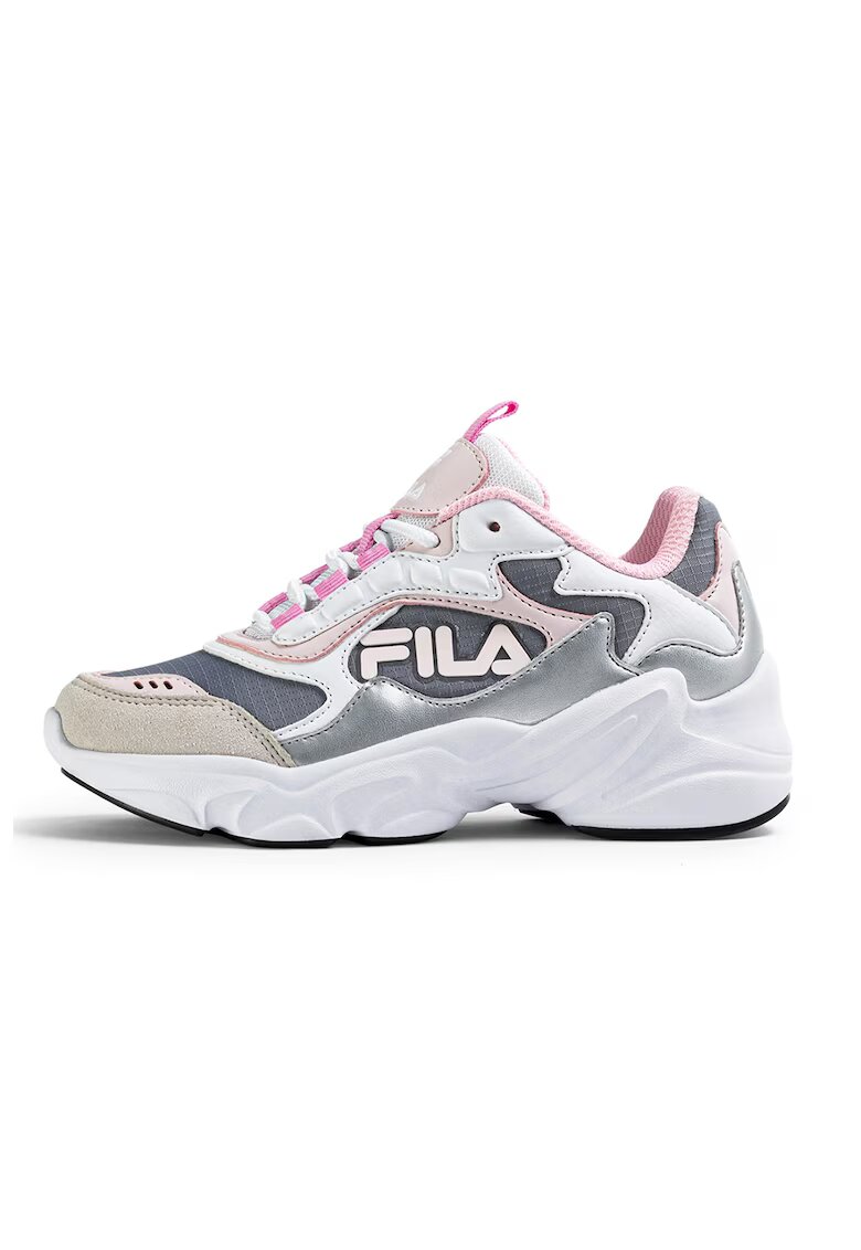 Fila Спортни обувки Collene с еко велур - Бял/Сив/Розово