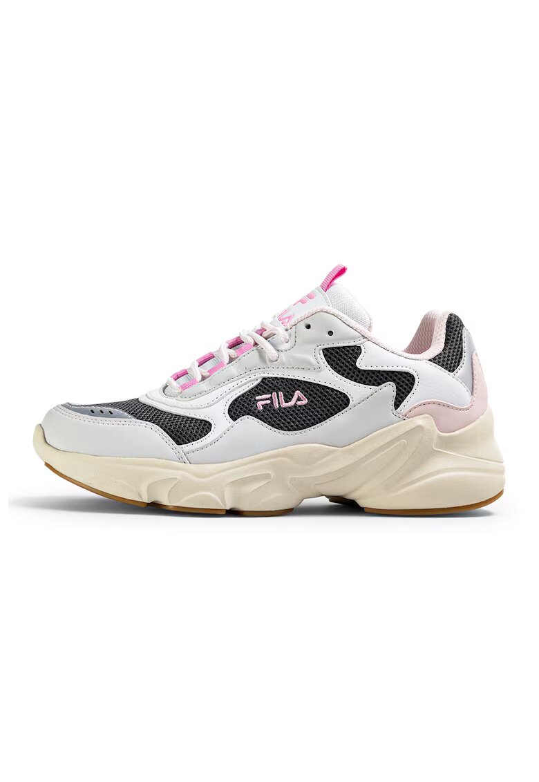 Fila Спортни обувки Collene с мрежести зони - Сив/Светлорозов/Мръснобял