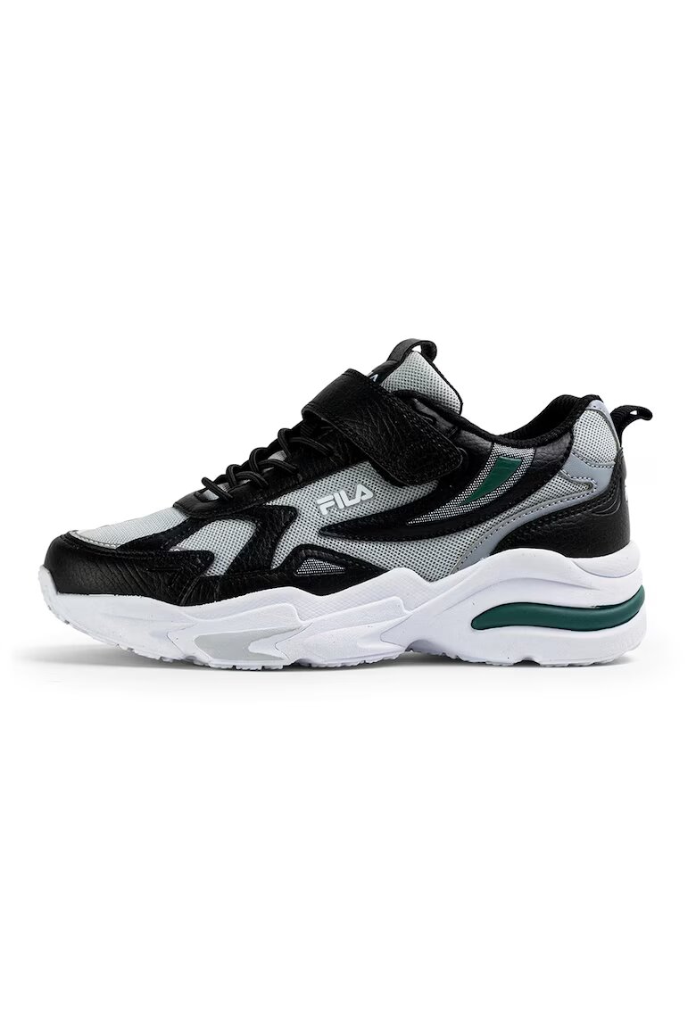 Fila Спортни обувки Madrun с велкро и мрежести зони - Черен/Бледозелен/Тъмнозелен