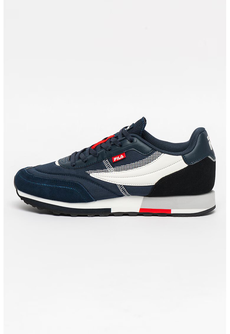 Fila Спортни обувки Retronique 22 с велур - Бял/Тъмносин