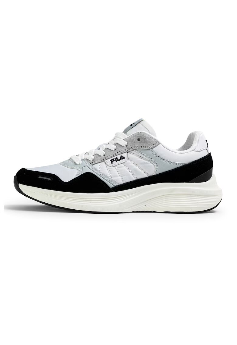 Fila Спортни обувки Skyleap с велур - Бял/Черен/Светло сив