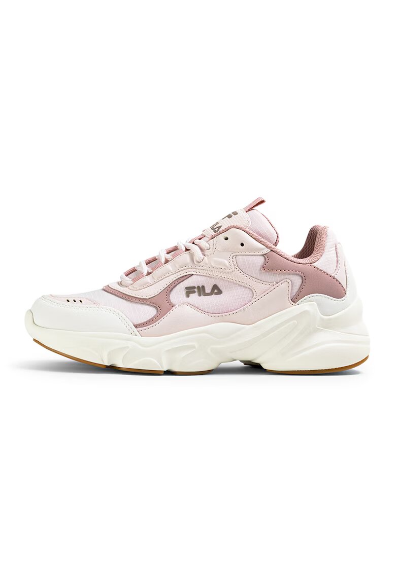 Fila Текстилни спортни обувкиCollene A с еко кожа - Мръснобял/Бледо розово