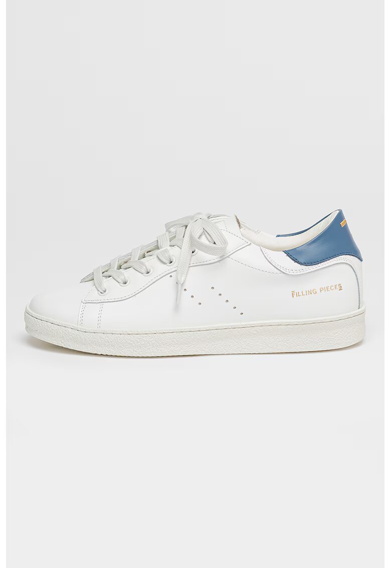 Filling Pieces Кожени спортни обувки Frame Elara с нисък профил - Тъмносин/Бял