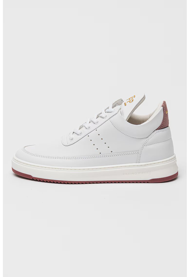Filling Pieces Кожени спортни обувки - Тъмновиолетов/Мръснобял