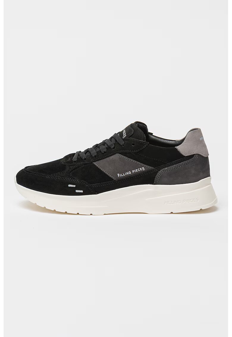 Filling Pieces Велурени спортни обувки Jet - Черен/Сив