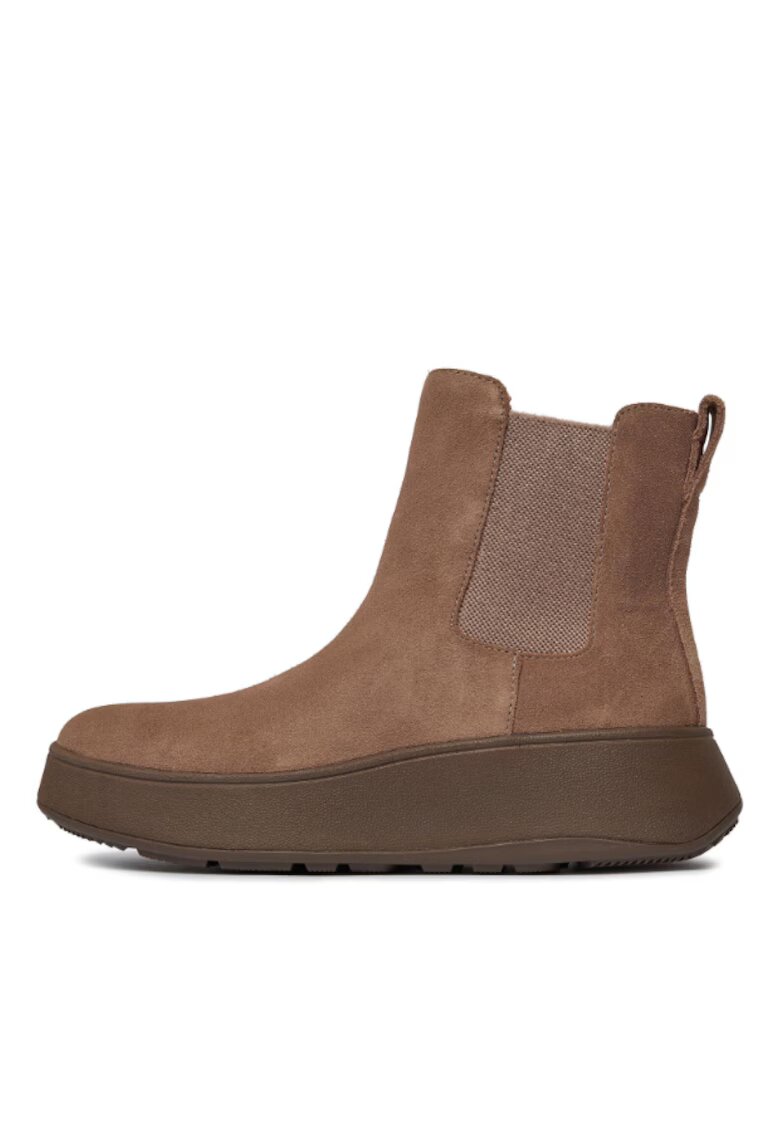 Fitflop Дамски ботуши Челси - 303246051 - Сиви - Естествена кожа/велур